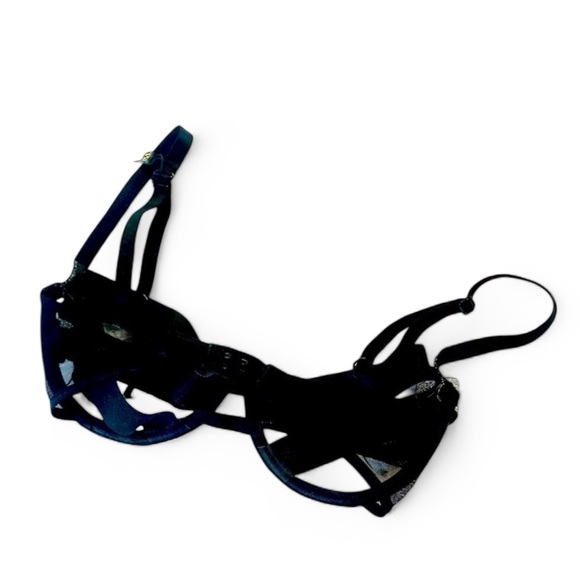 NWT Bluebella Emilia Glitter Non-Padded Underwire Silver Black Bra Lingerie 32D - Picture 5 of 8